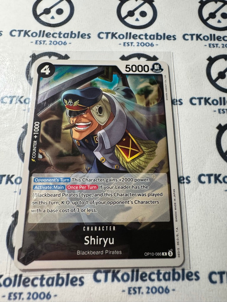 One Piece TCG Shiryu FOIL Card OP10-086 R Royal Blood NM/M