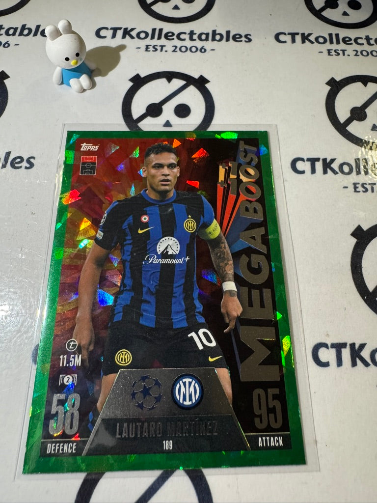2023-24 TOPPS MATCH ATTAX MEGA BOOST LAUTARO MARTINEZ EMERALD #189