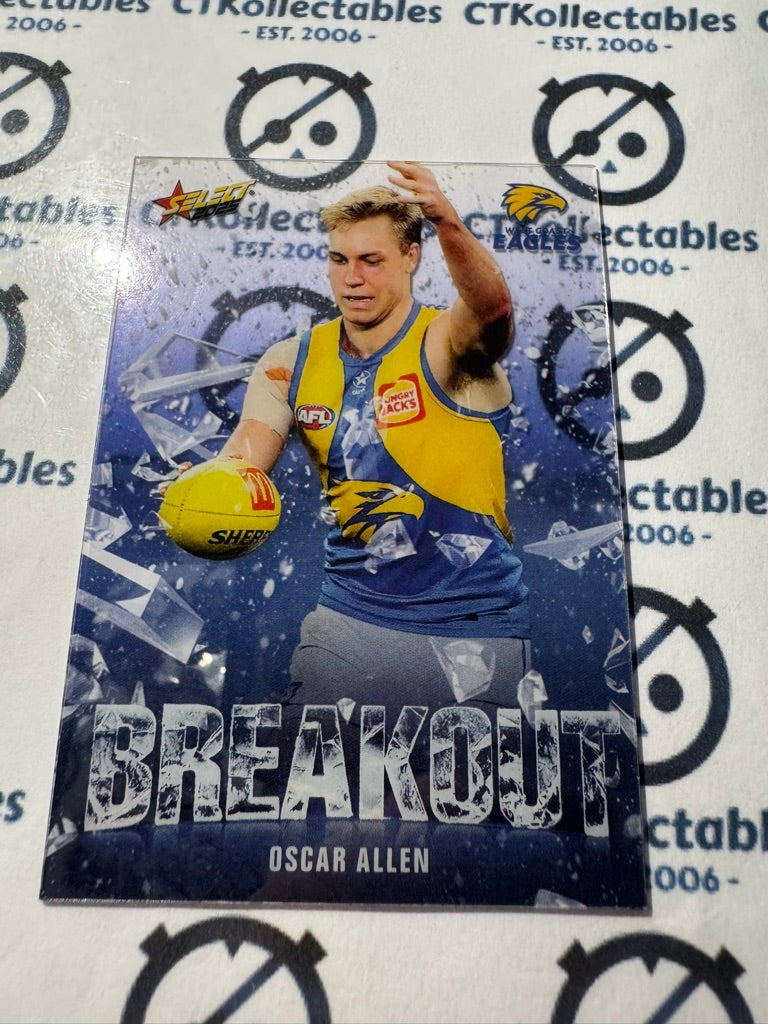 2025 AFL Footy Stars Breakout Oscar Allen #B81 Eagles