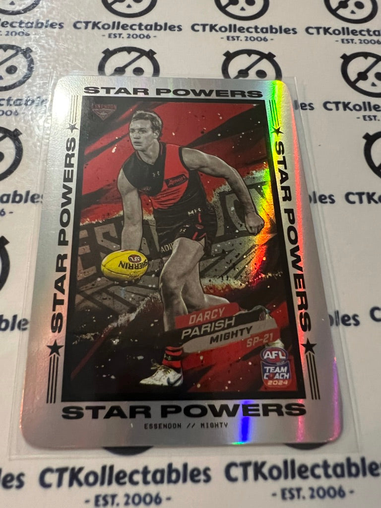 2024 AFL Teamcoach Darcy Parish Star Powers SP-21 Bombers
