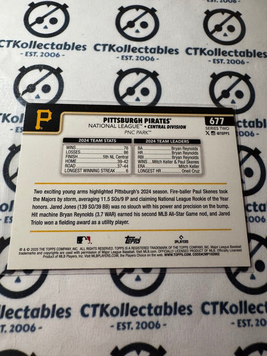 2025 Topps Series 2 Baseball Pittsburgh Pirates Team Card #677