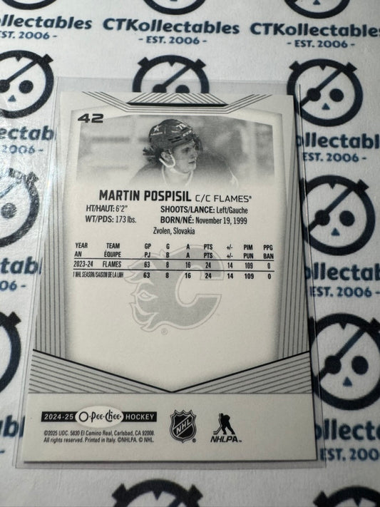 2024-25 O-Pee-Chee Hockey Rookie Card #42 Martin Pospisil Calgary Flames
