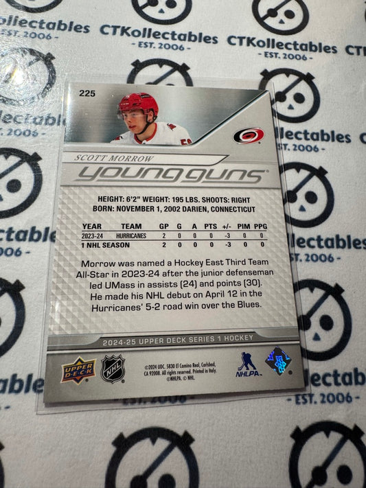 2024-25 Upper Deck Hockey Series 1 Young Guns Scott Morrow #225 Hurricanes