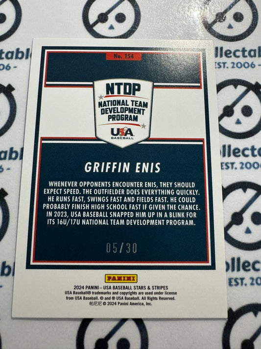 2024 Panini Stars & Stripes Griffin Enis #05/30 Lightning #154