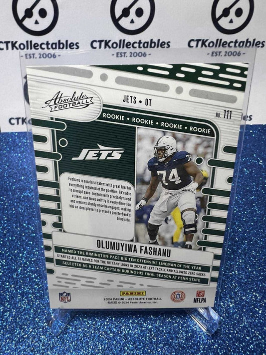 2024 NFL Panini Absolute Rookie RC #111 Olumuyiwa Fashanu New York Jets