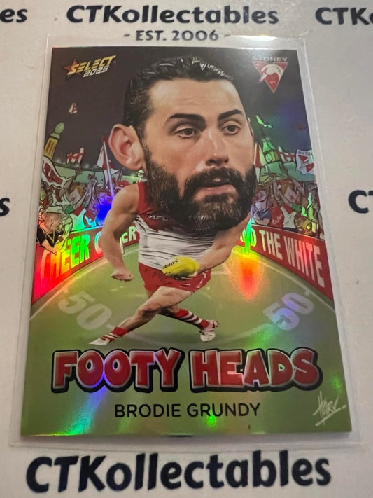 2025 AFL Footy Stars Footy Heads Brodie Grundy FH91 Swans