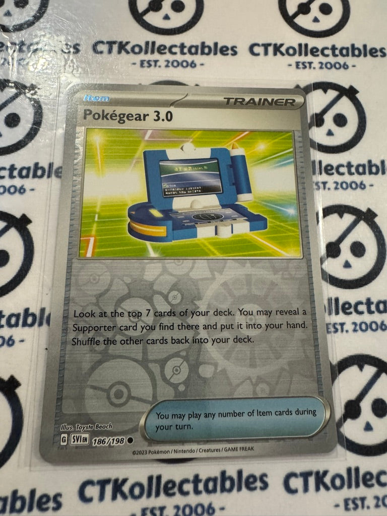 Pokegear 3.0 Reverse Holo #186/198 2023 Scarlet & Violet Pokémon TCG