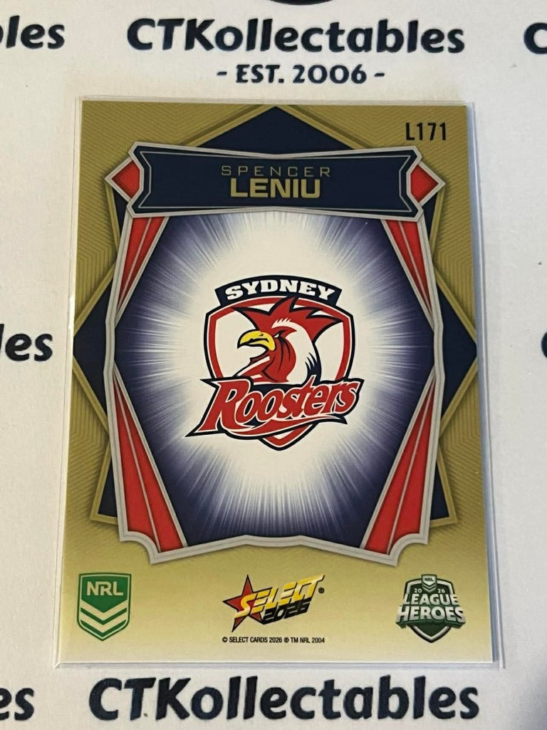 2026 Select NRL League Heroes Luminous Base #L171 Spencer Leniu Roosters