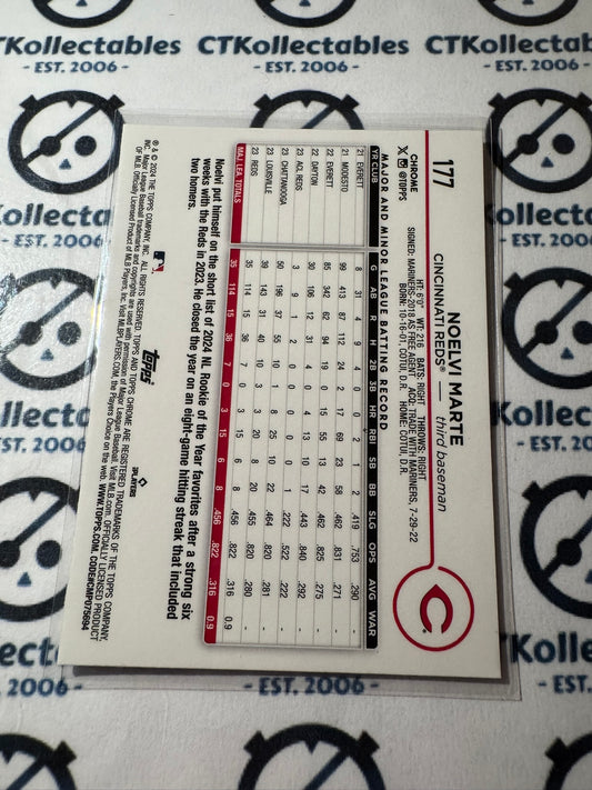 2024 Topps Chrome Baseball Noelvi Marte rookie card RC #177 Reds