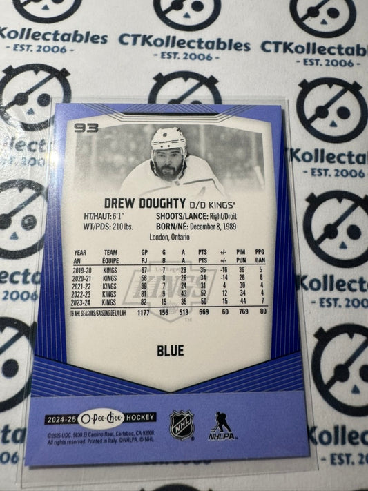 2024-25 O-Pee-Chee Hockey BLUE BORDER #93 Drew Doughty Los Angeles Kings