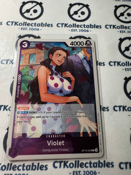 One Piece TCG Violet FOIL Card OP10-062 R Royal Blood NM/M