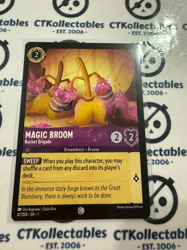 2024 Disney Lorcana Non-Foil #47/204 Magic Broom – The First Chapter Common
