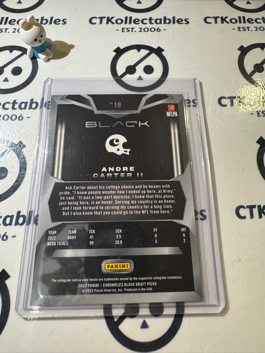2023 NFL Panini Chronicles Draft Picks BLACK Andre Carter II Rookie RC #19 Vikings