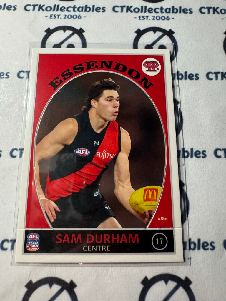 2025 AFL Teamcoach Sam Durham Scanlens die cut #17 Bombers