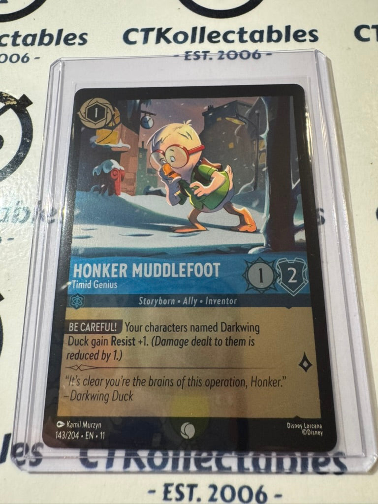 Disney Lorcana Winterspell 143/204 Honker Muddlefoot – Timid Genius COLD FOIL C