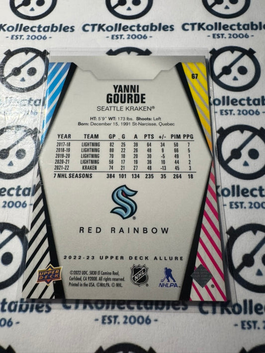 2022-23 Upper Deck NHL Allure Yanni Gourde Red Rainbow #67