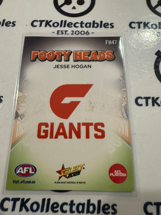 2025 AFL Footy Stars Footy Heads Jesse Hogan FH47 Giants