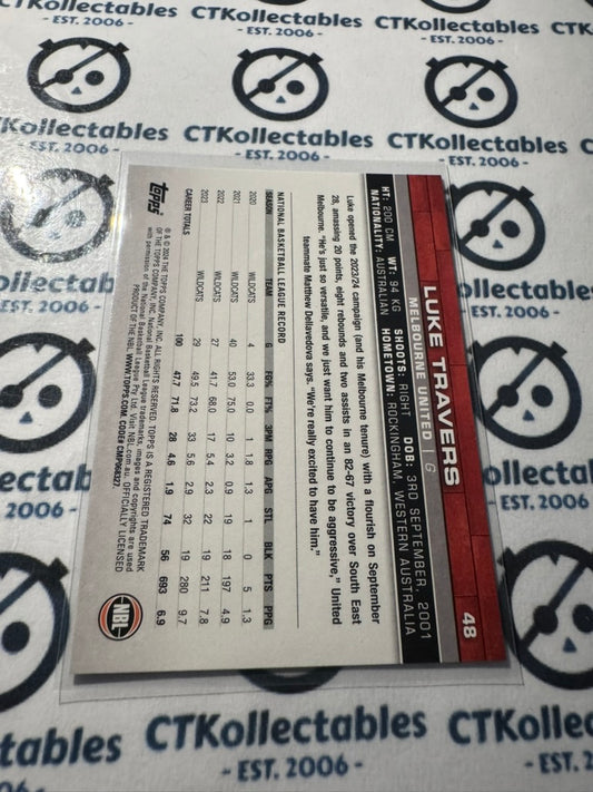 2023-24 Topps NBL Luke Travers Blue Parallel #48 United