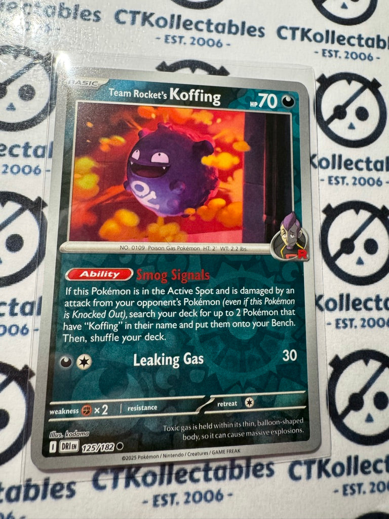 Tem Rocket's Koffing Scarlet & Violet Destined Rivals #125/182 Reverse Holo