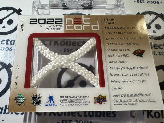 2022-23 SP Game used Kvein Fiala Winter Classic Net Cord #1/5 Minnesota Wild