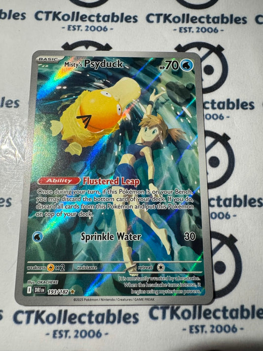 Misty's Psyduck Illustration Rare Scarlet & Violet Destined Rivals #193/182