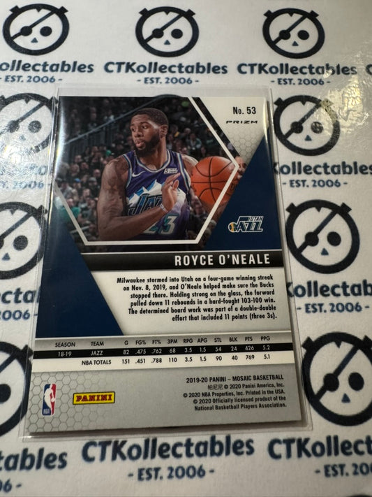2019-20 NBA Panini Mosaic Royce O'Neale Red Wave Prizm #53 Jazz