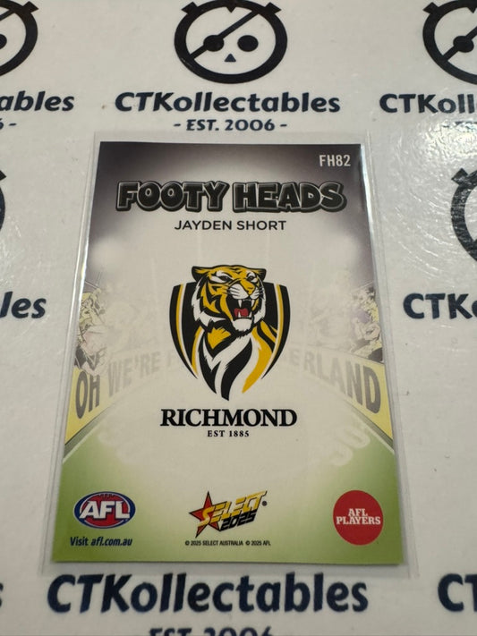 2025 AFL Footy Stars Footy Heads Jayden Short FH82 Tigers