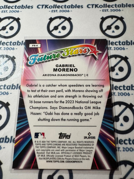 2024 Topps Chrome Baseball Gabriel Moreno Future Stars #FS-4 Diamondbacks