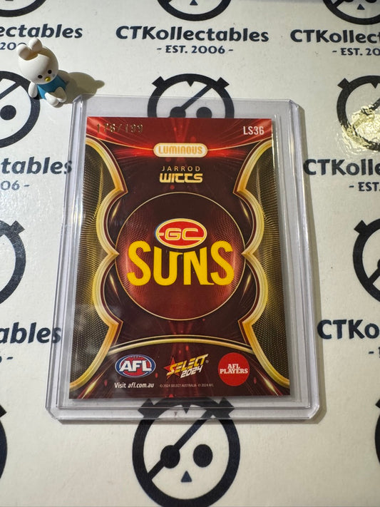 2024 AFL Footy Stars Luminous Superstars Jarrod Witts #176/199 Suns