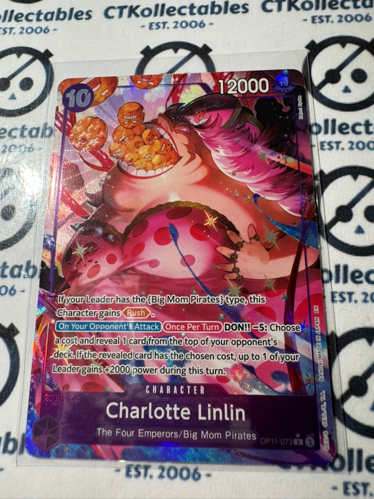 One Piece TCG Charlotte Linlin Alt Art OP11-073 A Fist of Divine speed NM/M
