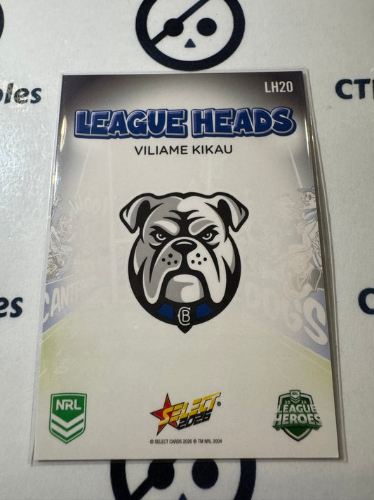 2026 Select NRL League Heroes League Heads #LH20 Viliame Kikau Bulldogs