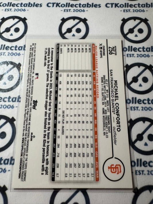 2024 Topps Chrome Baseball Michael Conforto Refractor #256 Giants