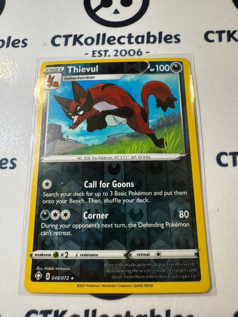 Thievul #048/072 Reverse Holo - Pokemon Card Shining Fates