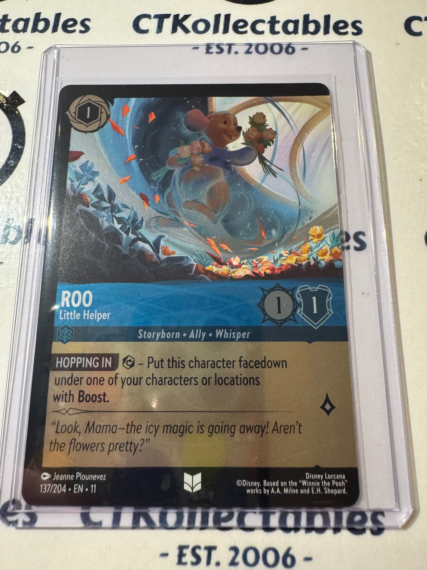 Disney Lorcana Winterspell 138/204 Roo – Little Helper COLD FOIL UC Error