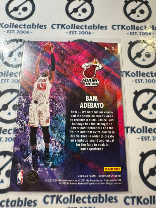 2023-24 NBA Panini Hoops Bam Adebayo Jam-Tastic Holo #3 Bulls