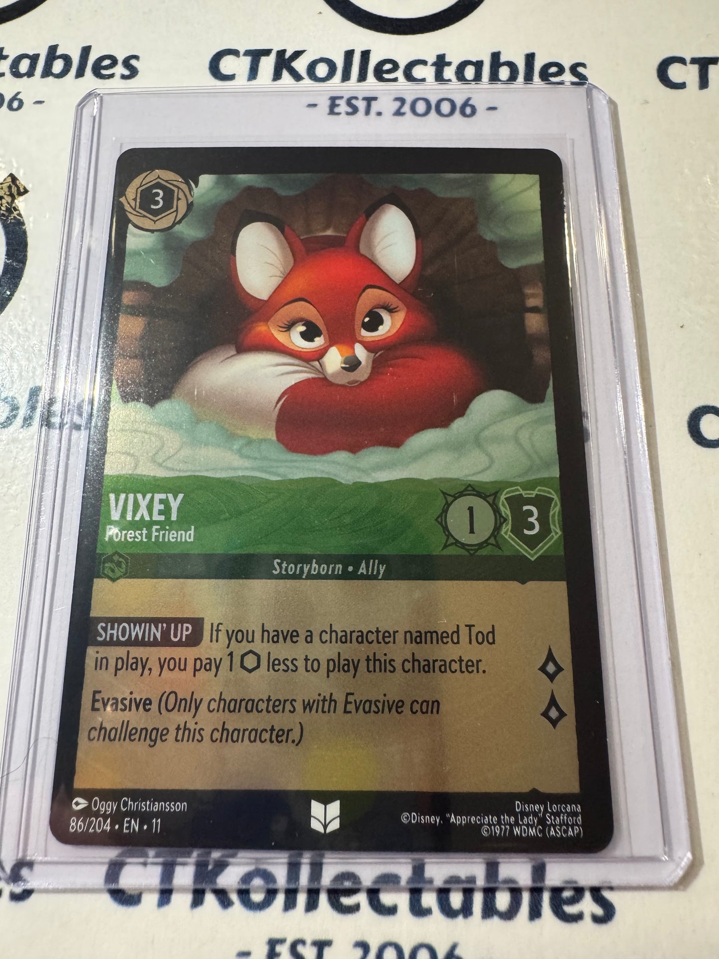 Disney Lorcana Winterspell 86/204 Vixey – Forest Friend COLD FOIL UC
