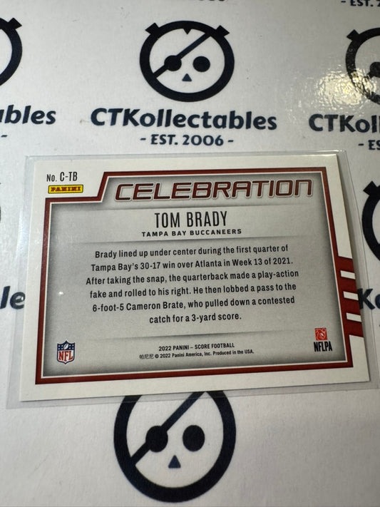 2022 NFL Panini Score Celebration Purple #C-TB Tom Brady Buccaneers