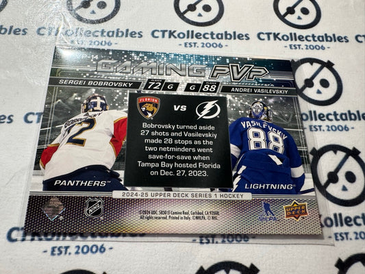 2024-25 Upper Deck Hockey Series 1 Bobrovsky/Vasilevskiy Gaming PVP GPVP-14 NHL