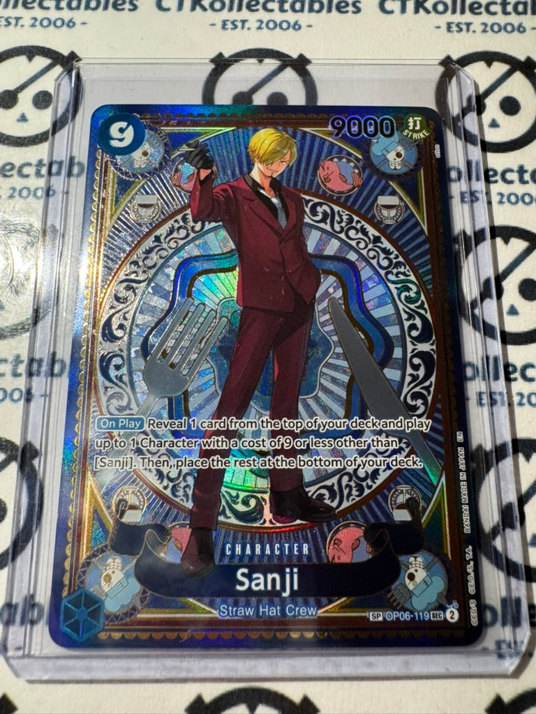One Piece TCG Sanji SEC OP06-119 SP PAR OP11 A Fist of divine speed NM/M