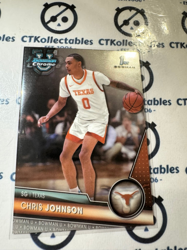 2023/24 Bowman Chrome University Chris Johnson # 1st Bowman