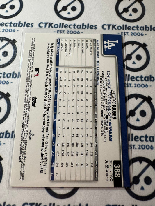 2025 Topps Series 2 Baseball Andy Pages Future Stars #388 Dodgers