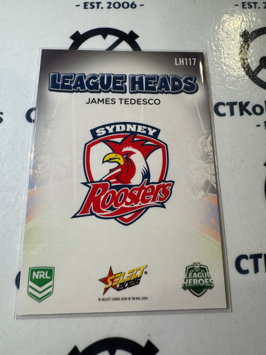 2026 Select NRL League Heroes League Heads #LH117 James Tedesco Roosters