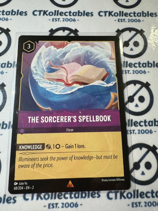2024 Disney Lorcana Floodborn Non-Foil #68 The Sorcerer’s Spellbook – Rare