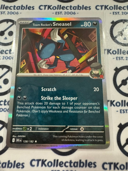 Team Rocket's Sneasel Holo Rare #128/182  Scarlet & Violet Destined Rivals