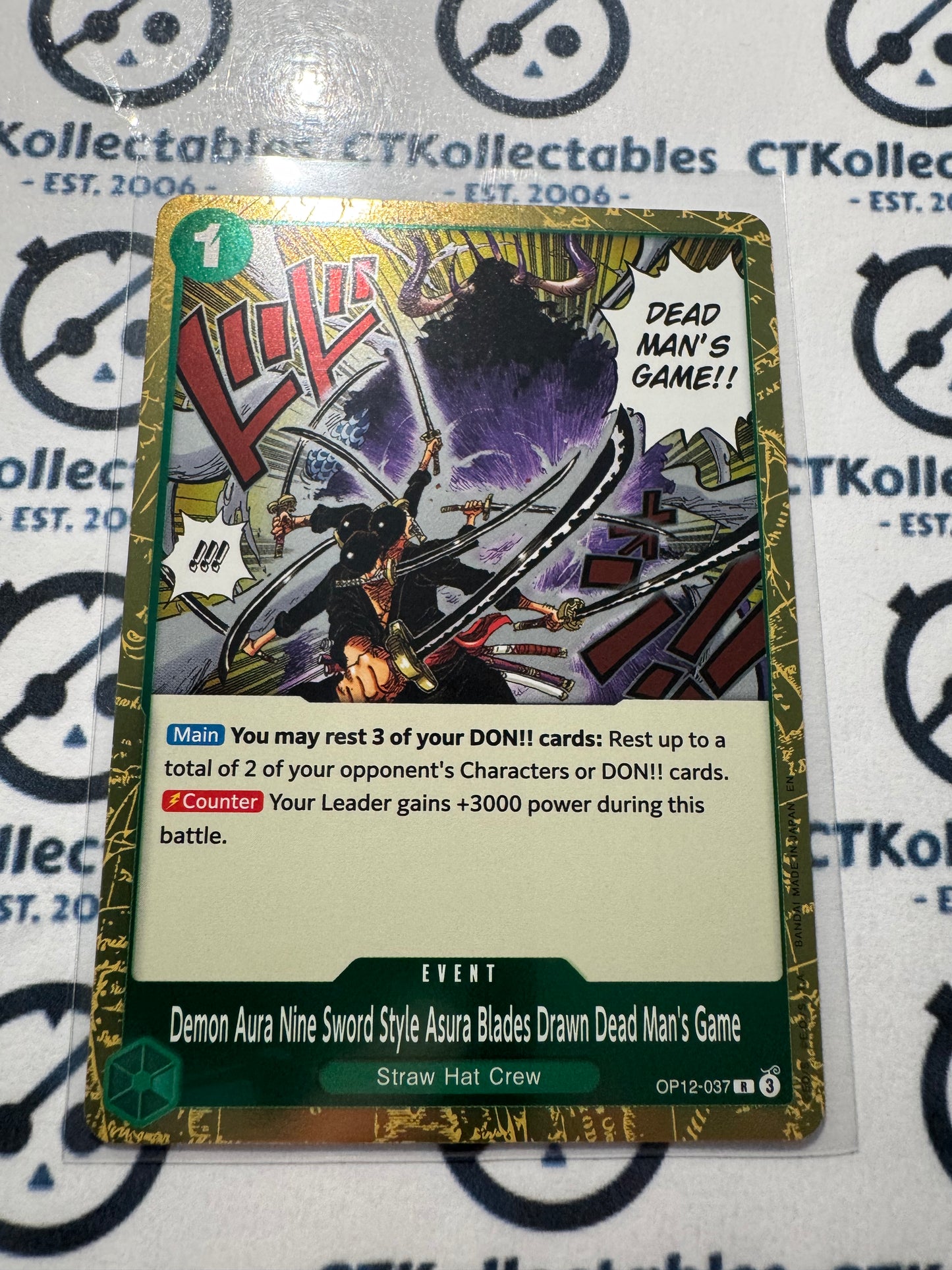 One Piece : Legacy of the Master FOIL OP12-037 –Demon Aura Nine Sword Style Rare