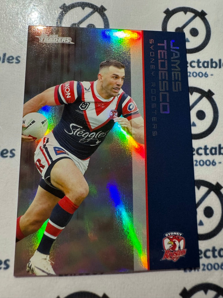 2025 NRL Traders Silver Parallel PS 132 JAMES TEDESCO ROOSTERS