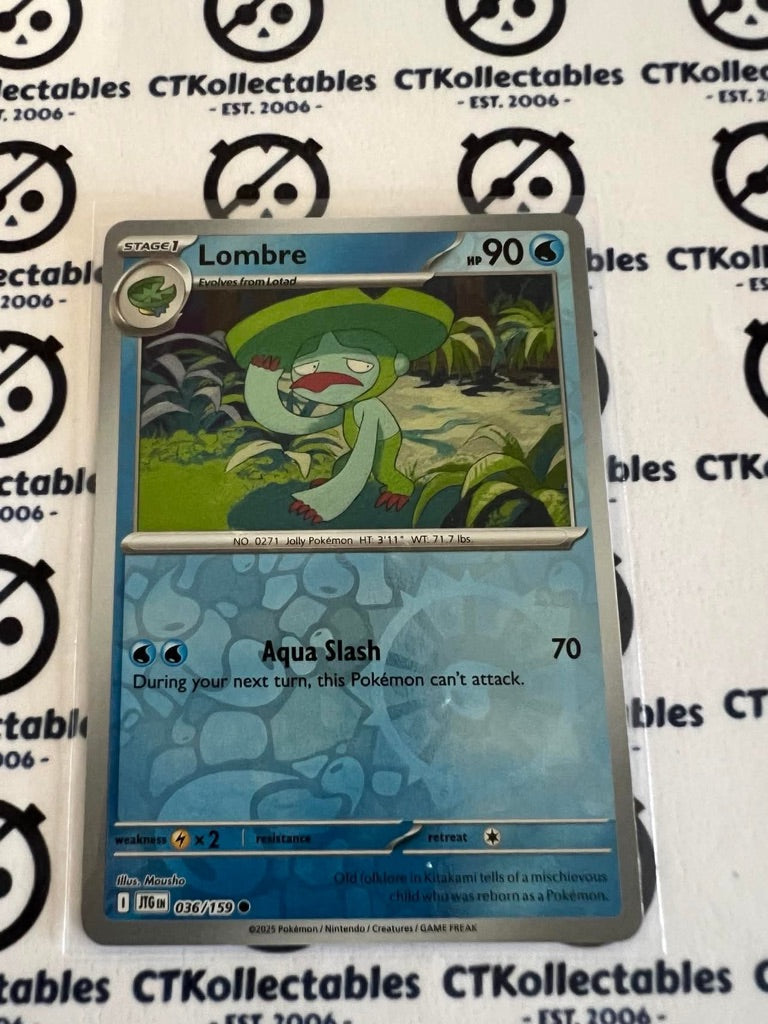 Lombre Reverse Holo #036/159 Journey Together Pokemon Card TCG