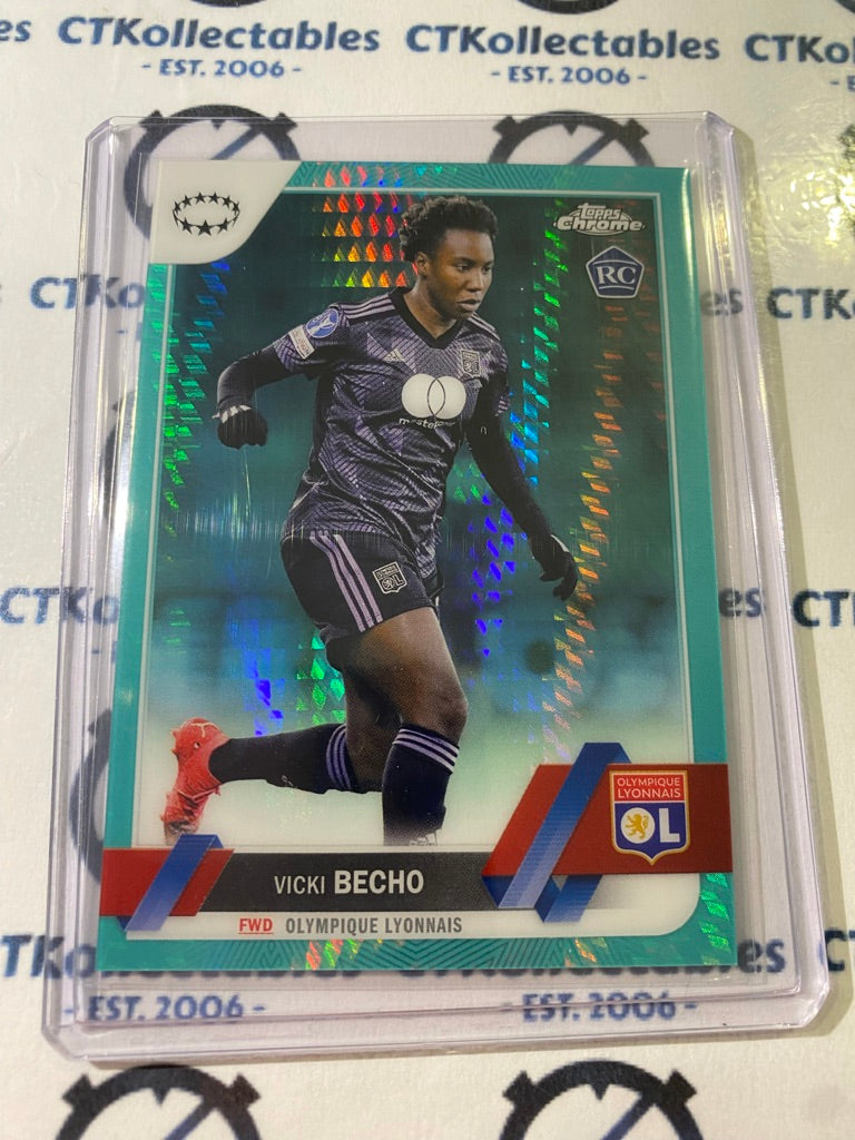 2022-23 Topps Chrome UEFA Women’s Vicki Becho RC Aqua Prism #98
