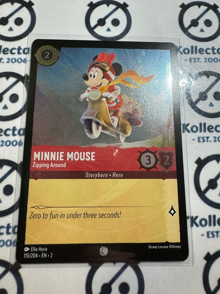 2024 Disney Lorcana Floodborn COLD FOIL #115/204 Minnie Mouse, Zipping Around