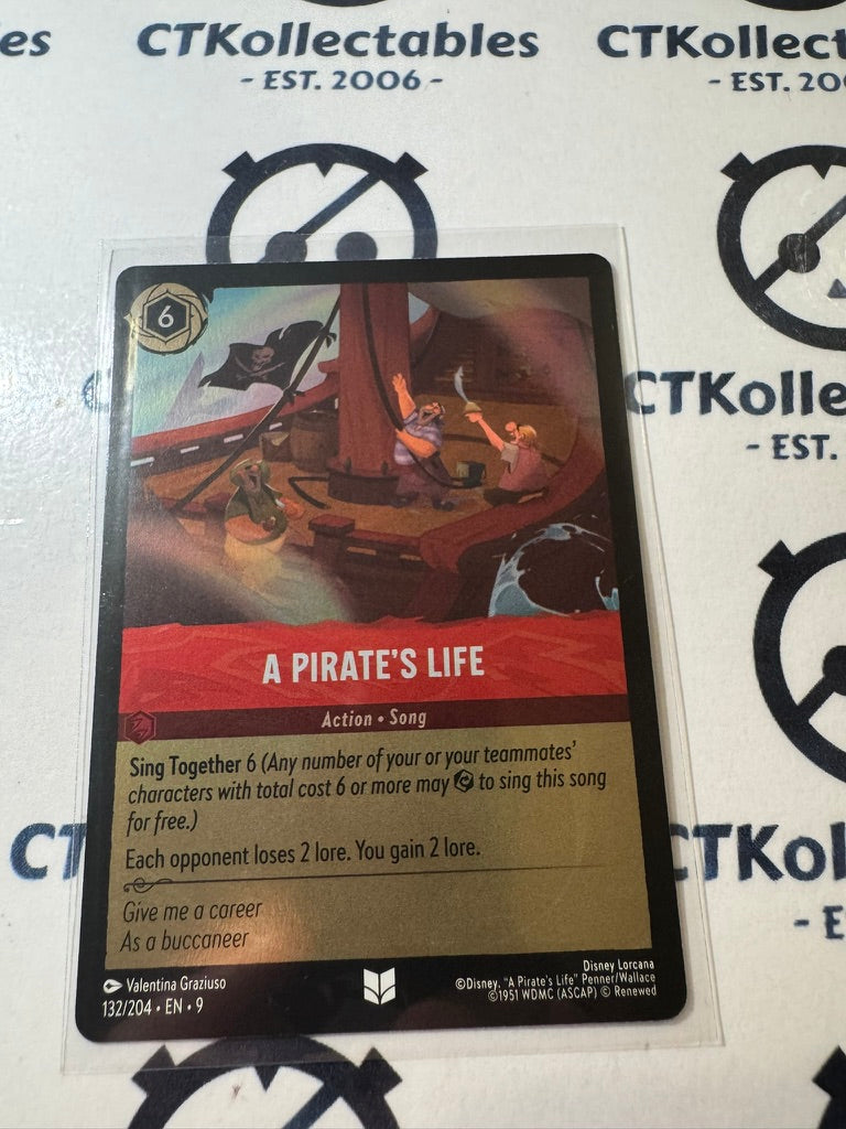 Disney Lorcana Fabled COLD FOIL 132/204 A Pirate's Life UC